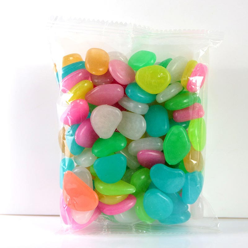 100 vnt/Lt Dirbtiniai šviečiantys akmenukai Namų akvariumo vaza „Pasidaryk pats“ vakarėlio dekoravimas Vakarėlio dekoravimas Priedai Priedai Švyti tamsoje