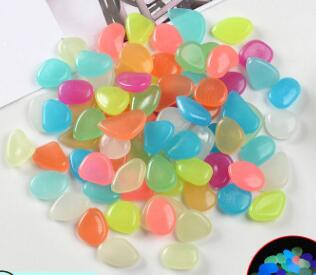 100 db Kerti kavics, világító kő szikla, sétány világító kavics, kültéri dekoratív akvárium akvárium kerti díszkő