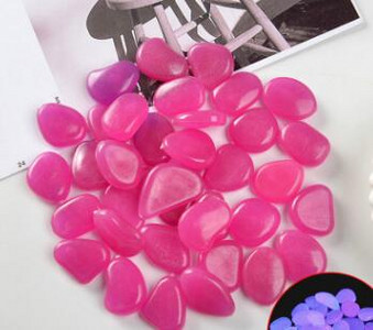 100 db Kerti kavics, világító kő szikla, sétány világító kavics, kültéri dekoratív akvárium akvárium kerti díszkő