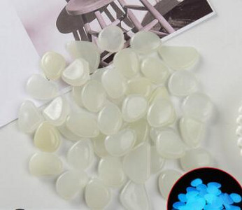 100 db Kerti kavics, világító kő szikla, sétány világító kavics, kültéri dekoratív akvárium akvárium kerti díszkő