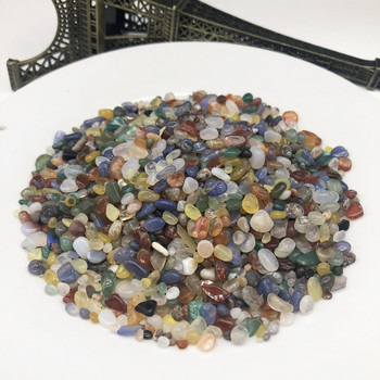 200G Естествен смесен цветен ахат Чакъл Crystal Jardin Домашен декор Lrregularly Aquarium Лечебен енергиен камък