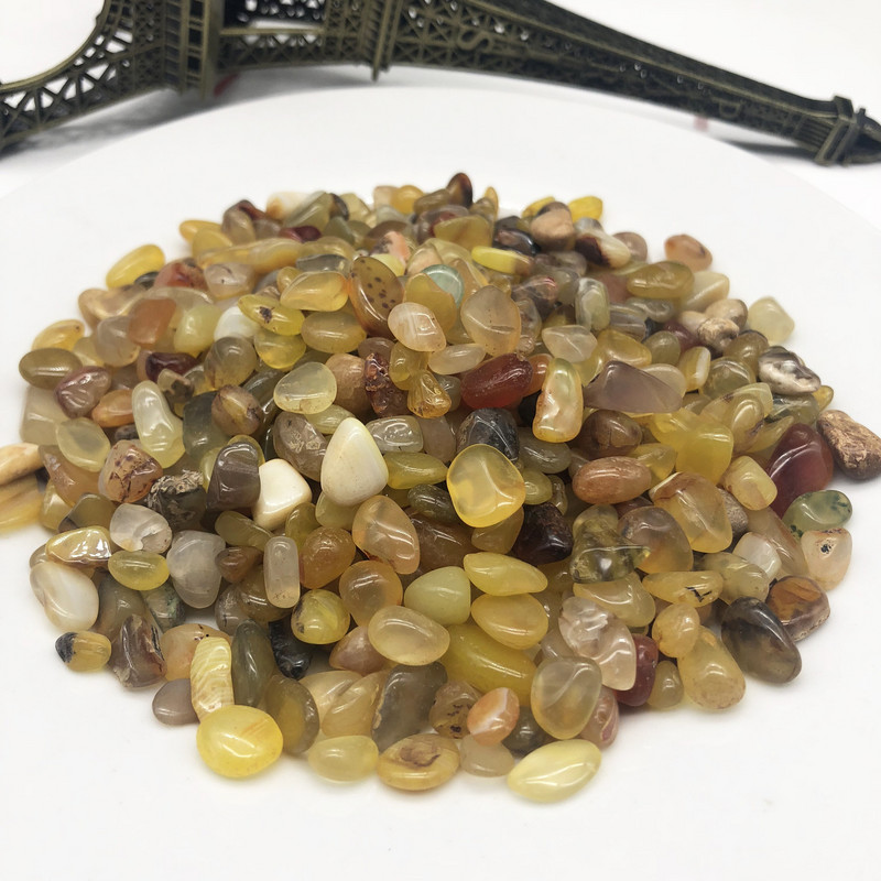 200G prírodný karneol Nanjiang, žltý achát, štrk, krištáľ, záhradná dekorácia, nepravidelná liečivá energia pre akvárium