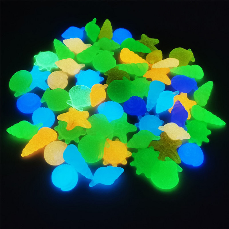 Pietre luminoase care strălucesc în întuneric Pietricele strălucitoare Gazon rezervor de pește Acvariu Grădină Curte Pietre luminoase decorative în aer liber