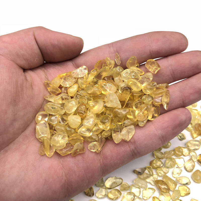 200G prírodný zmiešaný citrín, štrkový krištáľ, záhradná dekorácia, nepravidelný akváriový liečivý energetický kameň