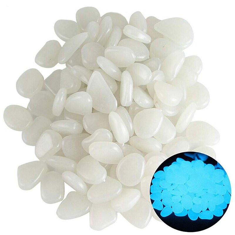 100 ks/lot svietiace v tme kamienky svetelné kamene pre vonkajšiu dekoráciu záhrady, trávnika, dvora, akvária, chodníka, akvária