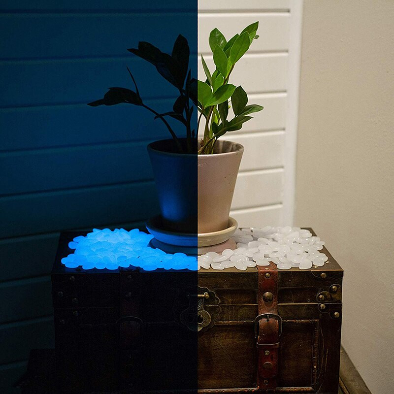 100 ks/lot svietiace v tme kamienky svetelné kamene pre vonkajšiu dekoráciu záhrady, trávnika, dvora, akvária, chodníka, akvária