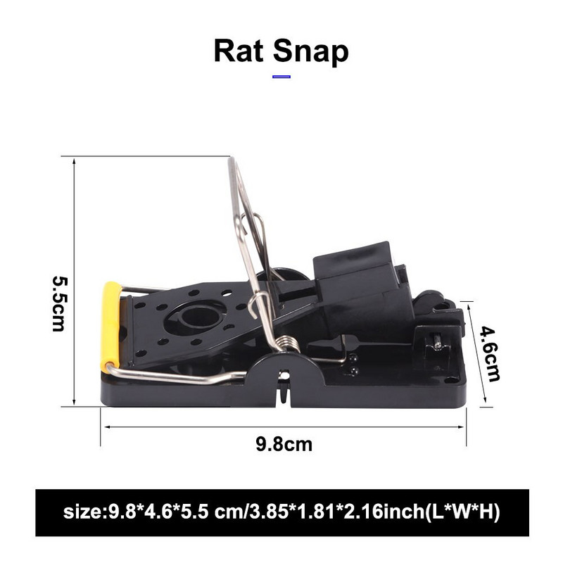 6 ks vysoko kvalitných opakovane použiteľných pascí na chytanie potkanov a myší, pascí na myši, návnad na myši, pružinový lapač hlodavcov, čistiace prostriedky na kontrolu škodcov