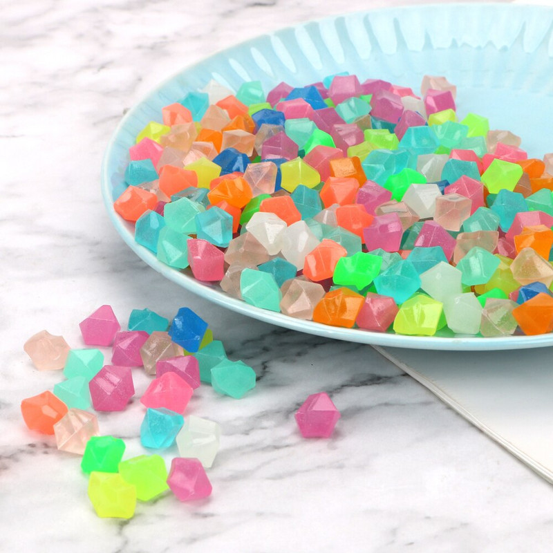 14mm Glowing Pebbles Gravel Luminous Stone περίπου 180g/συσκευασία Τεχνητό Πλακόστρωτο περίπου 200-300 τεμάχια/συσκευασία Διακόσμηση κήπου