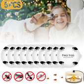 5 vnt., vienkartiniai blusų gaudyklės lipdukai, pakaitiniai trinkelės, netoksiški klijų diskai vabzdžiams, musėms nuo uodų, apsaugoti naminius šunis