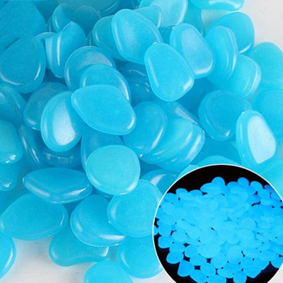 Švyti tamsoje sode Akmenukai Švyti akmenys Uolos takams Sodo takas Patio veja Sodo dekoras Šviečiantys namų aksesuarai