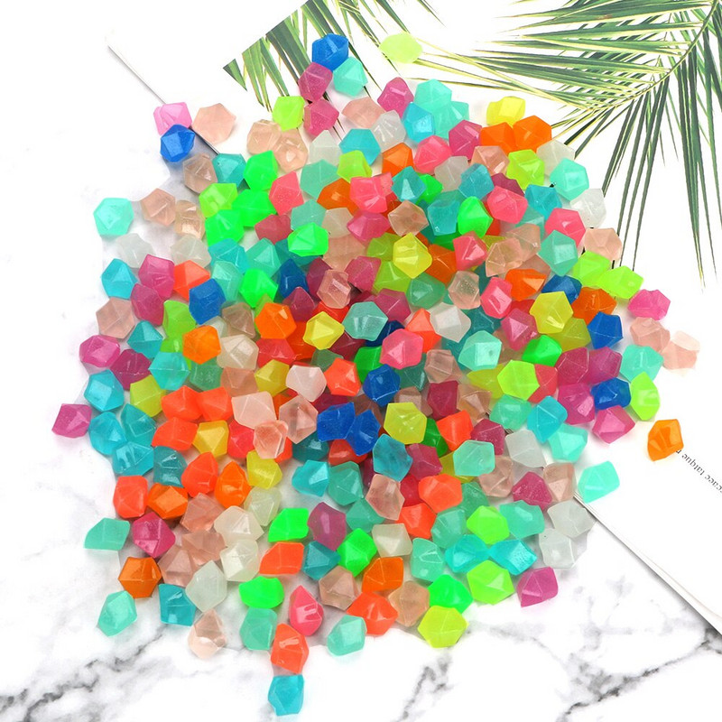 300 de bucăți pietruite artificiale piatră luminoasă decor de grădină 14 mm pietricele strălucitoare pietriș decoruri pentru casă