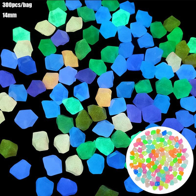 300 buc/pungă 14 mm piatră luminoasă va străluci Pietriș decor de grădină Pietriș de acasă Calea de gazon Articole de decorare luminoasă