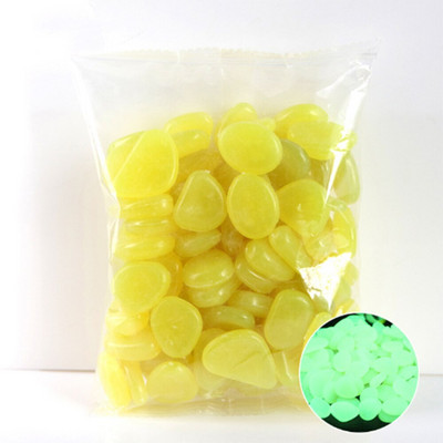 100 buc Pietrele luminoase Stânci Ornamente de grădină Piatra care strălucește în întuneric GrădinăPentru pasarele Decoratiuni pentru rezervoare de pește