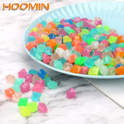 HOOMIN Около 180 г/опаковка Светещи камъчета Чакъл 14 мм около 200-300 броя/опаковка Изкуствен калдъръмен светещ камък