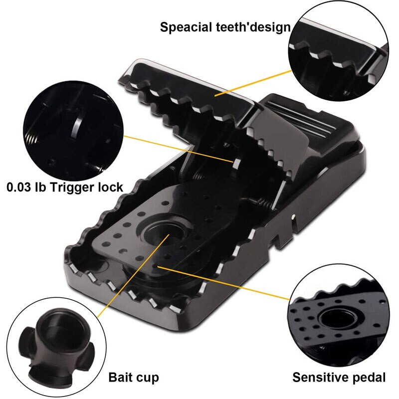 8 profesionalių pelių gaudyklių rinkinys, žiurkės gaudyklė, daugkartinio naudojimo virtuvėje ir sode (2/4/8 pakuotė)