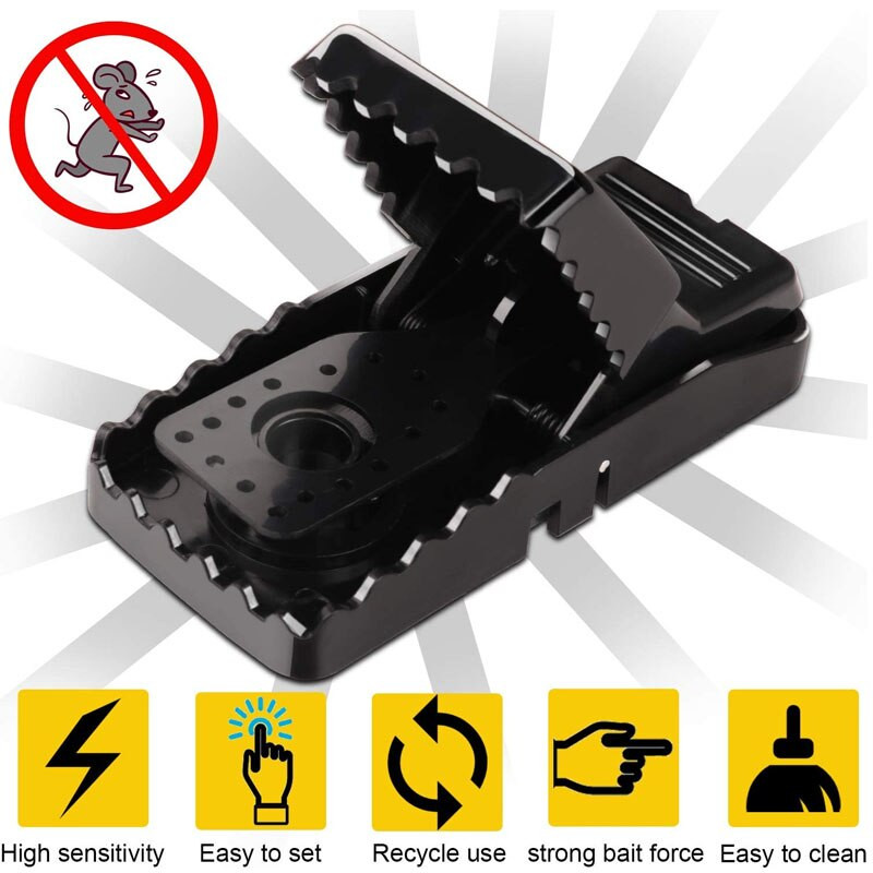 8 profesionalių pelių gaudyklių rinkinys, žiurkės gaudyklė, daugkartinio naudojimo virtuvėje ir sode (2/4/8 pakuotė)