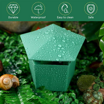 4 бр. Пластмасови капани за охлюви Slugs Snails Catcher Snail Insect Trap Garden Crawler Trap Градински инструменти за улавяне на охлюви (произволен цвят)