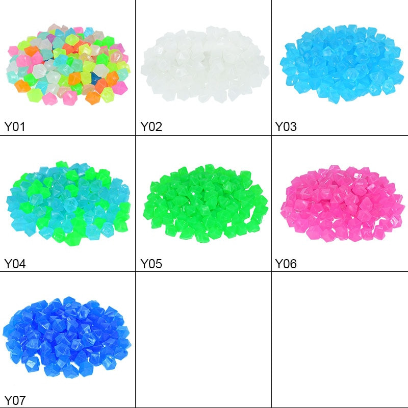 300 ks/balenie Svietiace kamienky Svetelné kamene Domov Záhrada Akvárium Chodník Cesta Dvor Svietiace v tme Svetelný kameň Dekorácia 8z