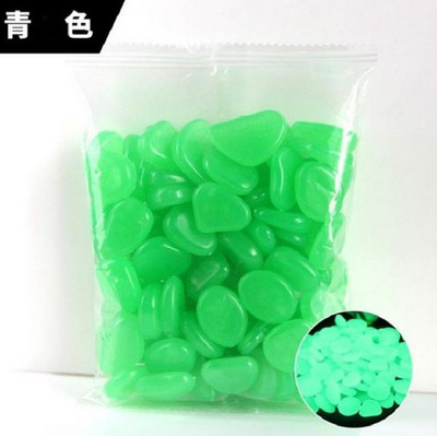 500 vnt. Sodo švytėjimas tamsoje Šviečiantys akmenukai takams Augalai Akvariumo dekoras Švytintys akmenys Akvariumo sodo puošmena