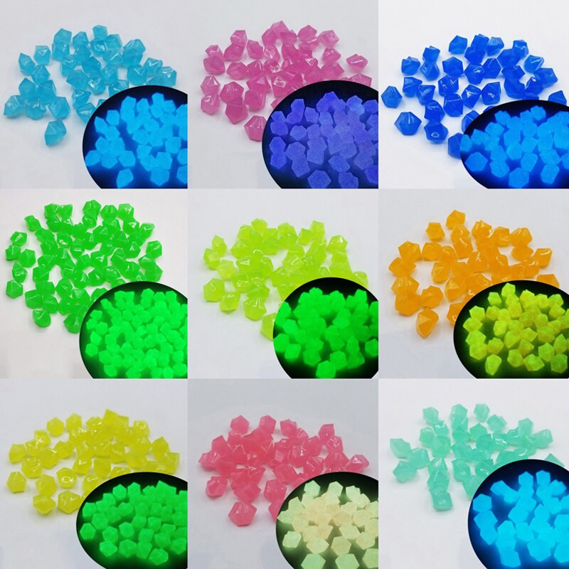 Záhradná dekorácia Svetelné kamene svietiace v tme Dekoratívne kamienky Vonkajšia dekorácia akvária Kamienkové kamene Akvárium Mix farieb