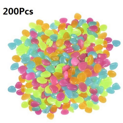 200 vnt Šviečiantys akmenukai, šviečiantys tamsoje, skirti vestuvių vakarėliui, renginio reikmenys Sodininkystė Baseinas Baras Dekoravimo uolos