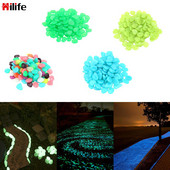 Pietre luminoase artificiale care strălucesc în întuneric Pietricele de grădină Pietre strălucitoare stâncă 100 bucăți/pachet pentru pasarela acvariu curte grădină