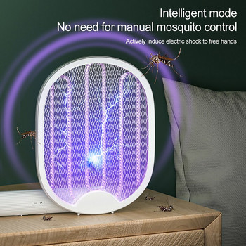 Πτυσσόμενο ηλεκτρικό κουνουπιοκτονία Fly Swatter Παγίδα USB Επαναφορτιζόμενη ρακέτα κουνουπιών Εντομοκτόνο με UV Light Bug Zapper 3000V