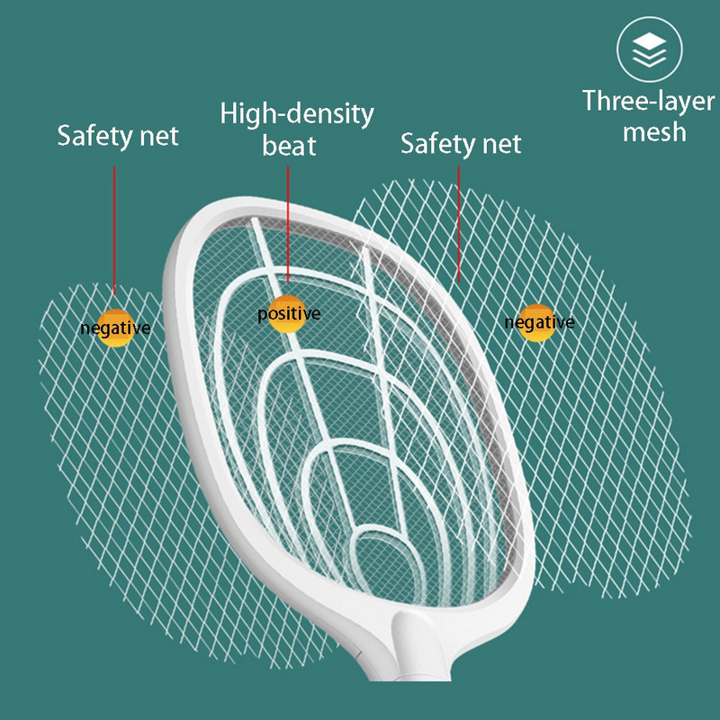 3000 V elektriline sääsetõrje UV-lambiga USB 1200 MAH laetav suvine kärbsepüünis koduviga putukareet