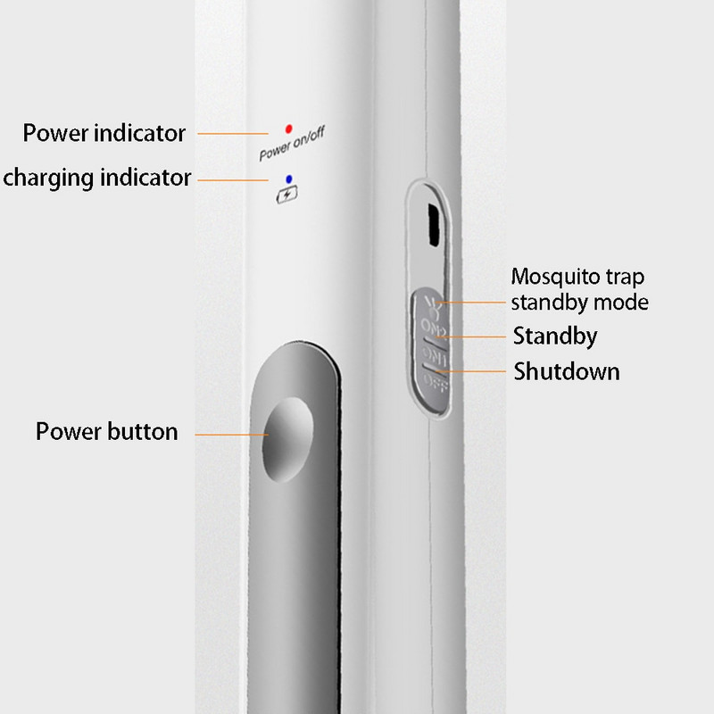 3000 V elektriline sääsetõrje UV-lambiga USB 1200 MAH laetav suvine kärbsepüünis koduviga putukareet