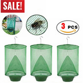 3 buc. Cușcă reutilizabilă agățată pentru capcană de muște, cușcă pliabilă pentru ucigaș de muște, pentru controlul dăunătorilor, cușcă pentru exterminator, instrumente de grădinărit pentru acasă