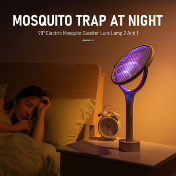 Λάμπα εξόντωσης κουνουπιών 90 μοιρών με δυνατότητα περιστροφής κουνουπιών με φόρτιση 365nm UV φως USB για σκοτώματα κουνουπιών και μυγών το καλοκαίρι
