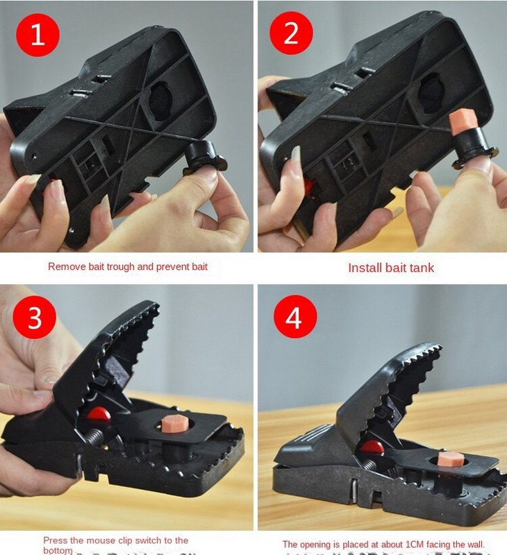 5 vnt./rinkinys Kenkėjų kontrolė Daugkartinio naudojimo žiurkių gaudymo pelėms gaudyklėms, pelių gaudyklei, masalui, pavasariniam graužikų gaudytojui