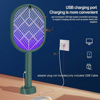 3000V Ρακέτα εντόμων Λάμπα κουνουπιών Ηλεκτρικό σοκ UV Φως USB φόρτισης Fly Bug Zapper Trap Flies Summer Fly Swatter
