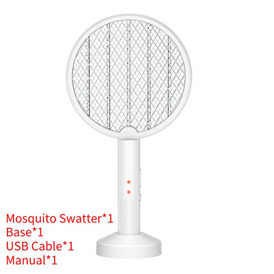 Rachetă electrică pentru insecte 2-în-1 USB 4000V Zapper Zapper Reîncărcabil prin USB Swatter pentru țânțari de vară Kill Fly Bug Zapper Killer Capcană