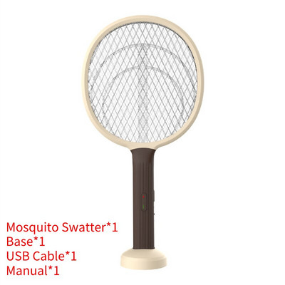 Rachetă electrică pentru insecte 2-în-1 USB 4000V Zapper Zapper Reîncărcabil prin USB Swatter pentru țânțari de vară Kill Fly Bug Zapper Killer Capcană