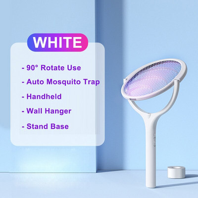 90-stupňová otočná elektrická raketa na zabíjanie komárov, UV lampa na zabíjanie komárov, nabíjanie cez USB, letná lapač na komáre, muchy, mucholapka, hmyz, zapper