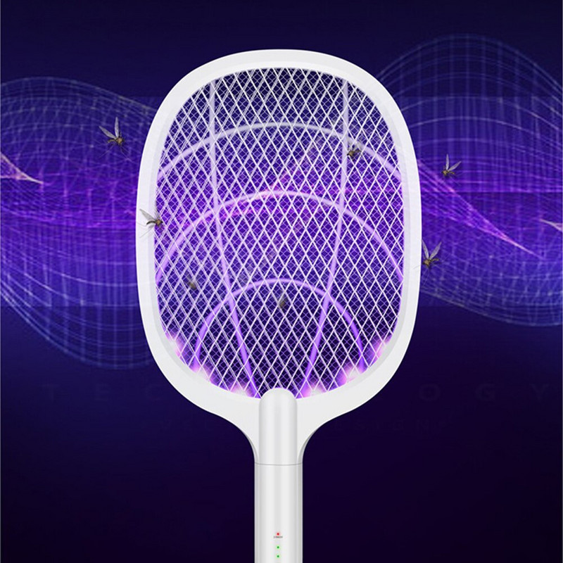 3000V Mosquito Killer Racket Electric Insect Racket Swatter Zapper USB акумулаторна Mosquito Swatter Fly Bug Zapper Killer Trap