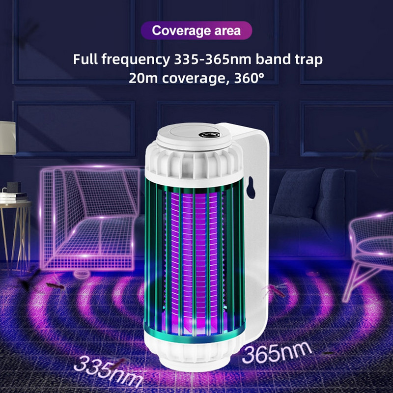 Uodų žudymo lempa Elektros šoko fotokatalizatorius Vabzdžių lempos Namams Lauko Atbaidymo nuo uodų USB įkraunamas muselių užtrauktukas