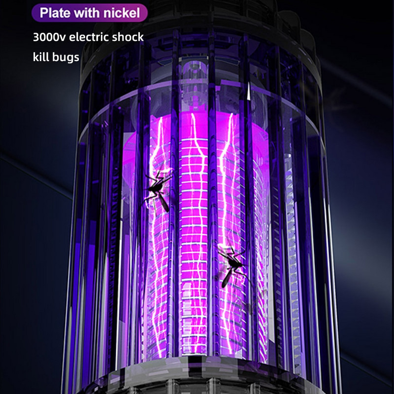 Uodų žudymo lempa Elektros šoko fotokatalizatorius Vabzdžių lempos Namams Lauko Atbaidymo nuo uodų USB įkraunamas muselių užtrauktukas