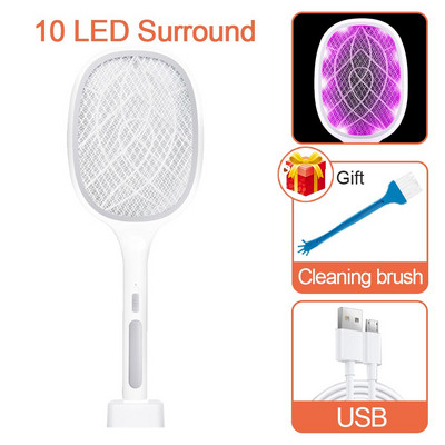 3000 V elektromos légycsapó ütő UV lámpával Újratölthető szúnyogfogó ütő rovarok elleni