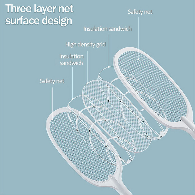 Elektrický zabijak komárov 3000V 1200mAh s UV lampou, nabíjateľný USB, letný zabijak much, domáca raketa na hmyz, lapač na hmyz
