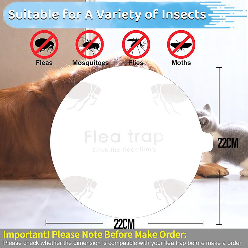 5/10 ks nálepiek na blšie pasce, okrúhle náhradné lepkavé podložky, jednorazové netoxické náplne do pasce pre domácu lampu proti komárom