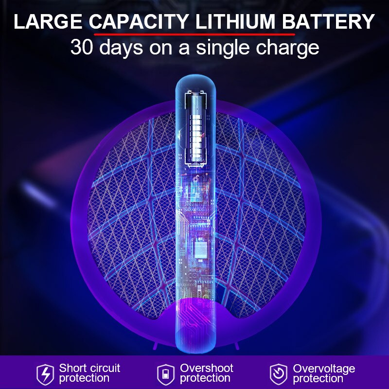 Vylepšený elektrický šok, skladacia lampa na zabíjanie komárov, nástenná ručná lampa na odpudzovanie komárov, hmyz a muchy