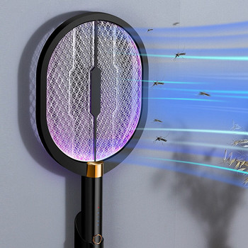 5 В 1 3000V електрическа ловка за комари Mosquito Killer Lamp USB акумулаторна мухобойка Bug Zapper Anti Mosquito Flies Bat