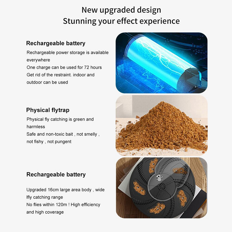 2022. aasta uus USB-kärbsenäpisööt, elektriline kärbsepüünis, USB putukakahjurite püüdmise ohutus putukakahjurite kärbsepüünis kööki koduaeda