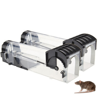 2 бр. Капан за мишки No Kill Rats Cage Mousetrap Многократно използваем интелигентен капан за мишки за улов на мишки Автоматични капани за плъхове Pet Control A99