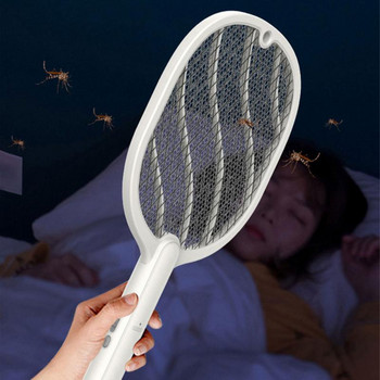 1 бр. Електрическа ракета за насекоми Swatter Zapper USB акумулаторна Mosquito Swatter Kill Fly Bug Zapper Killer Trap Летни аксесоари