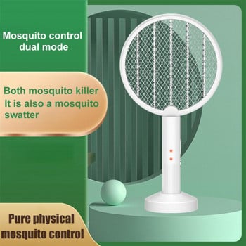 3500V електрическа буболечка Flies Swatter Killer с UV светлина USB акумулаторна LED лампа Лятна капан за комари Ракета против насекоми