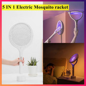 5 viename elektrinė uodų raketė Reguliuojama uodų lempos raketė USB įkraunama muselių žudikė uodų lempa