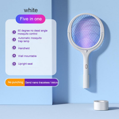 5 viename elektrinė uodų raketė Reguliuojama uodų lempos raketė USB įkraunama muselių žudikė uodų lempa